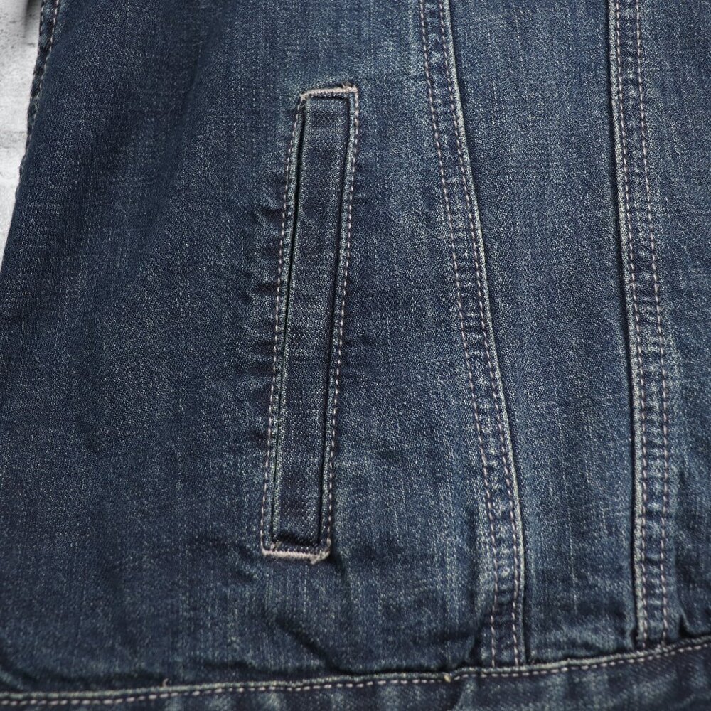 Guess Men's XXL Blue Denim Jacket Casual Regular Fit Button Down With Pockets - Picture 7 of 14